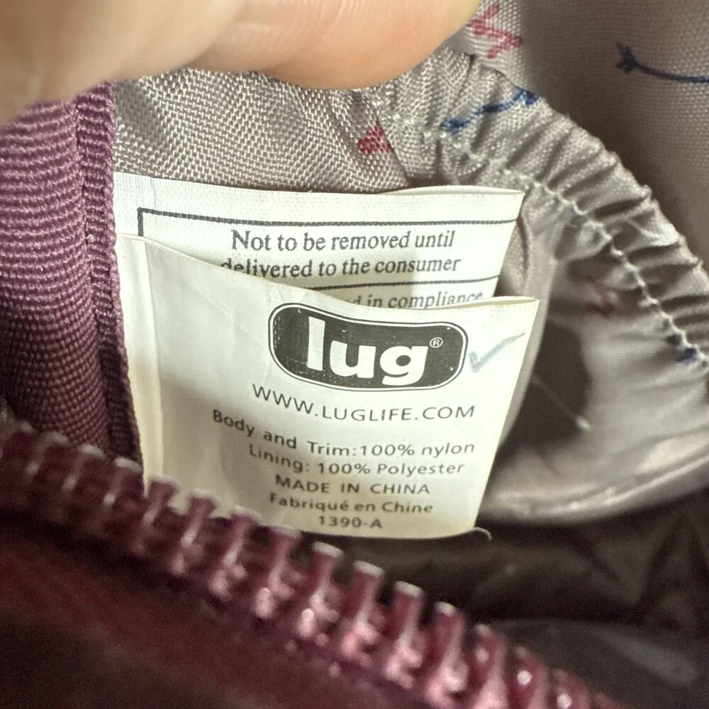 Lug Carousel XL Crossbody Bag Wine Burgundy Eggplant Purple Quilted RFID